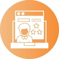 Customer Reviews Glyph Gradient Icon vector