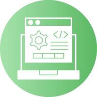 Code Setting Glyph Gradient Icon vector