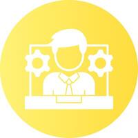 Collaboration Glyph Gradient Icon vector
