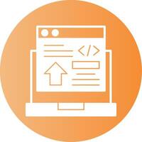 Frontend Development Glyph Gradient Icon vector