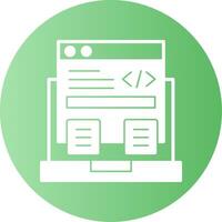 Code Framework Glyph Gradient Icon vector