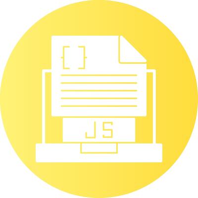 Javascript File Glyph Gradient Icon