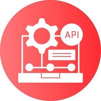 API Glyph Gradient Icon vector