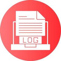 Logs Glyph Gradient Icon vector