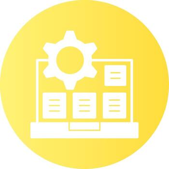 algoritmo glifo degradado icono vector