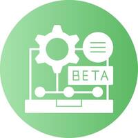 Beta Glyph Gradient Icon vector