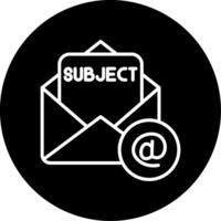 Subject Line of Email Circle Inverted vector