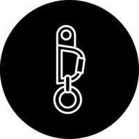 Fixed Wall Bolt for Climbing Routes Circle Inverted vector