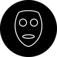 Korean Style Sheet Mask Circle Inverted vector