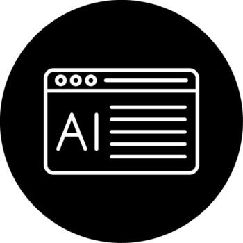 AI Based Website Builder System Circle Inverted vector