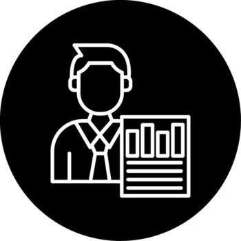 Data Analyst Dashboard Insights Circle Inverted vector