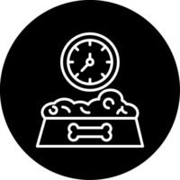 Pet Feeding Schedule Notification Circle Inverted vector