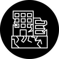 Earthquake Survivor Support Icon Circle Inverted vector