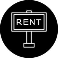 Property For Rent Signboard Circle Inverted vector