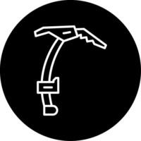 Winter Climb Ice Axe Equipment Circle Inverted vector