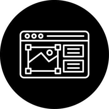 End to End Web Development Stack Circle Inverted vector