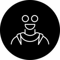 Cloaked Man with Hidden Features Circle Inverted vector