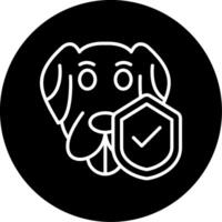 Energetic Dog in Playful Kennel Circle Inverted vector