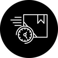 Fast Reliable Delivery Icon Circle Inverted vector