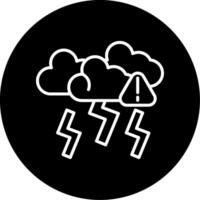 Severe Weather Alert Warning Sign Circle Inverted vector