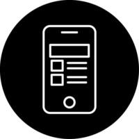 Mobile App Development Icon Circle Inverted vector