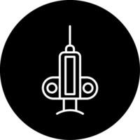 Medical Injection Syringe Tool Circle Inverted vector