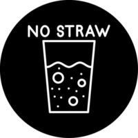 Skip the Straw Public Campaign Icon Circle Inverted vector