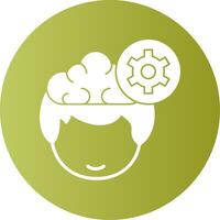 Development Human Face Gradient Circle Icon vector