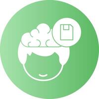 Save Human Face Gradient Circle Icon vector
