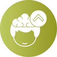 Chevron Up Human Face Gradient Circle Icon vector