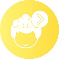 Chevron Forward Human Face Gradient Circle Icon vector