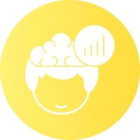 Signal strength Human Face Gradient Circle Icon vector