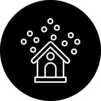 Heavy Thick Snowfall Conditions Circle Inverted vector