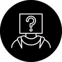 Encrypted Identity Man Symbol Circle Inverted vector