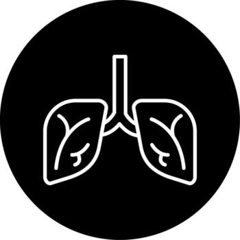 Lung Function Health Analysis Circle Inverted vector