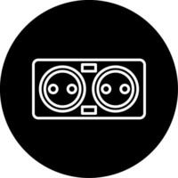 Multi Connector Power Socket Strip Circle Inverted vector