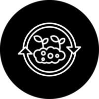 Circular Water Recycling Loop Symbol Circle Inverted vector