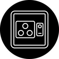 Reinforced Triple Power Socket Circle Inverted vector