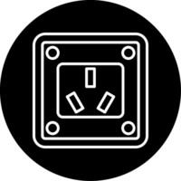 Smart Power Distribution Socket Circle Inverted vector