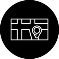 Navigation Route Planner Circle Inverted vector