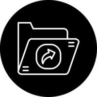 Move Email to Another Folder Circle Inverted vector