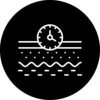 Fine Line Aging Process Circle Inverted vector