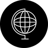 Rotating Globe Location Circle Inverted vector