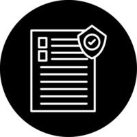 Insurance Policy Contract Document Circle Inverted vector