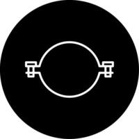 Industrial Pipe Clamp Circle Inverted vector