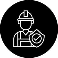 Trusted and Reliable Support Icon Circle Inverted vector