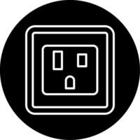 Type B US Grounded Socket Circle Inverted vector