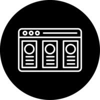 Custom Website Building Software Circle Inverted vector
