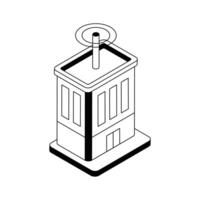 Premium isometric icon of smart building, easy to edit. vector