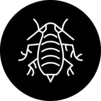 White Coated Mealybug Circle Inverted vector